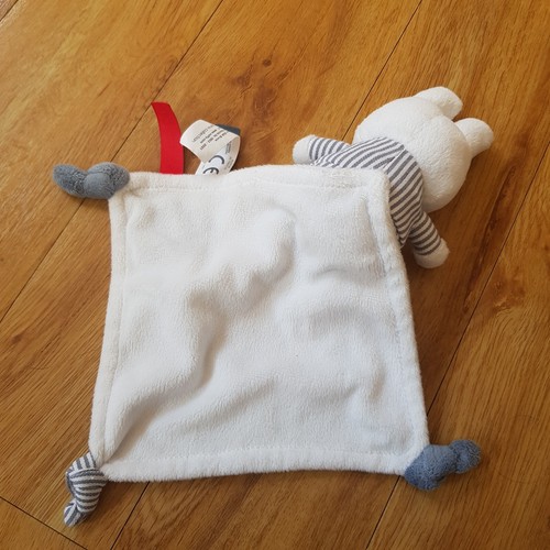 Miffy Bunny Rabbit Comforter Soother Blankie Blue White Fish nijnyje sea stripe - Picture 4 of 9