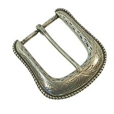Horseshoe Single Prong Silver Roped Edge Country Western Belt Buckle Cowboy