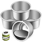 4 Pcs Cake Mold Removable Bottom Molds Pan Round Tins Baking Dishes