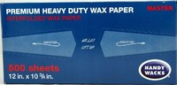 Wax Paper Premium Heavy Duty Handy Wacks 12 X 10 3/4 500 Sheets, New, Free Shi Wax Paper Premium Heavy Duty Handy Wacks 12 X 10 3/4 500 Sheets, New, Free Shi