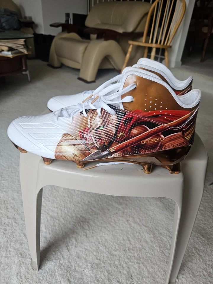 Adidas adizero light makes fast multi-colored treated football new cleats US 16 - Image 3 of 4