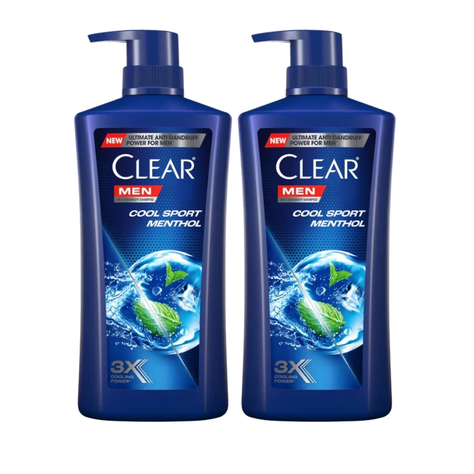 2X Clear Men Shampoo Anti-Dandruff 650ML Cool Sport Menthol-EXPRESS SHIP - Image 2 of 4