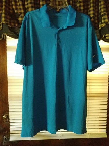 Men’s 2XL Nike Golf Blue Polo Short Sleeve Dri-Fit Shirt - Picture 1 of 4