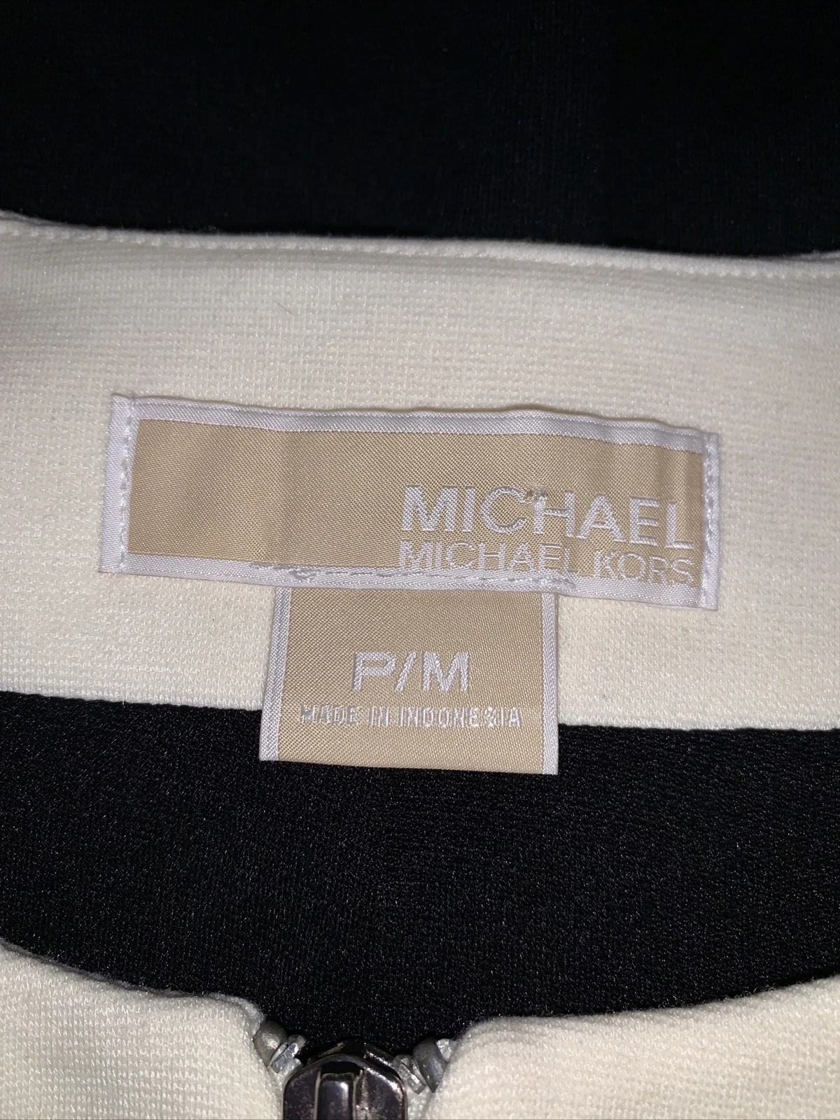 Abito Michael Kors smanicato elasticizzato zip davanti nuovo con etichetta taglia Petite Medium