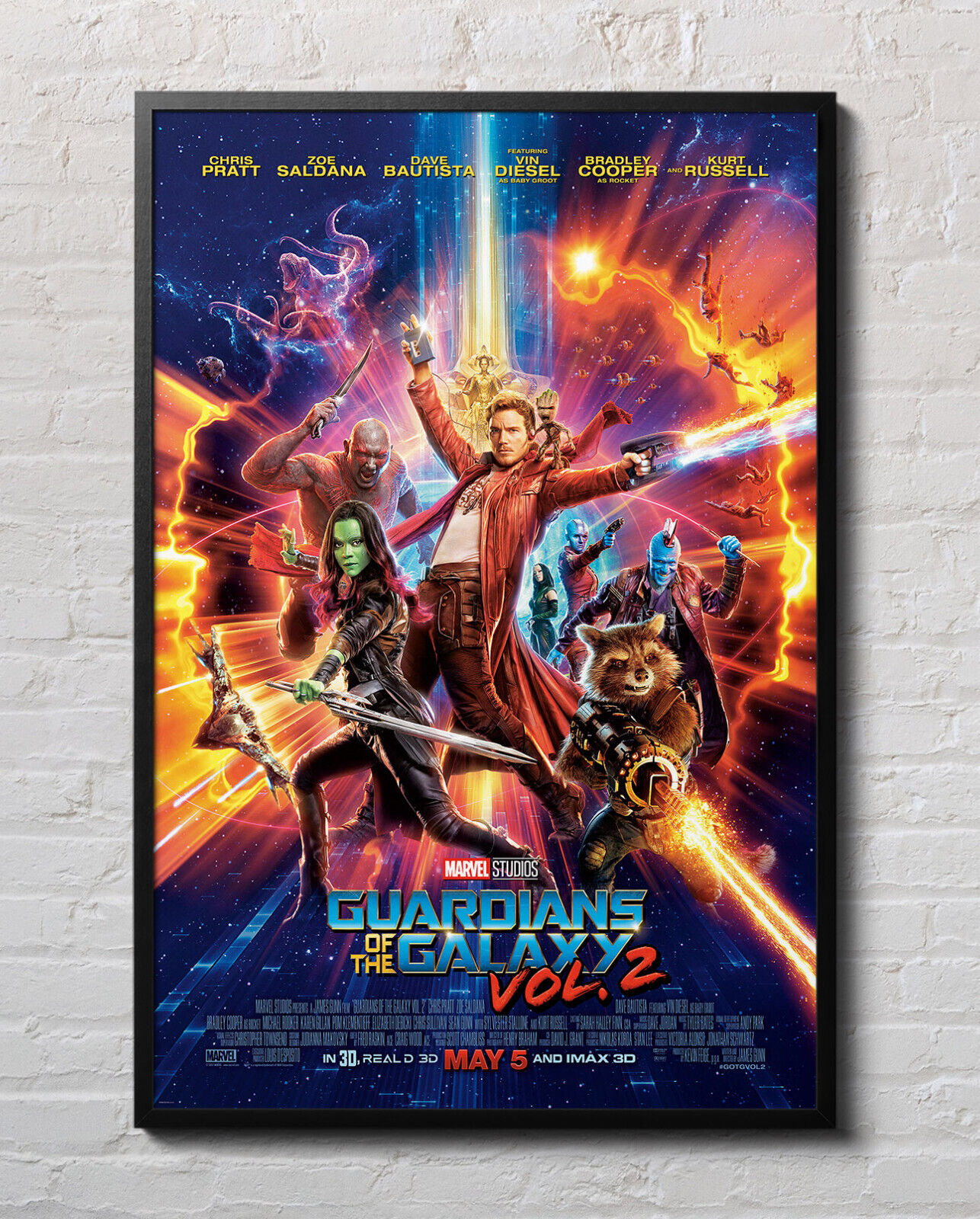 Guardians Of The Galaxy Vol 2 2017 Movie Poster 24x36 Borderless Glossy  17073