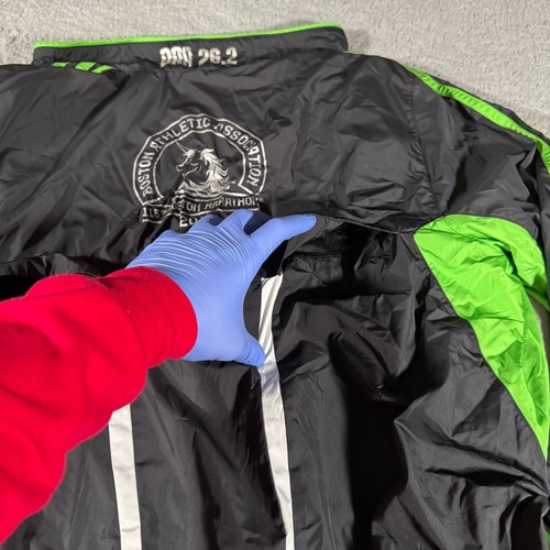 Adidas Long Sleeve Jacket Supernova Black Green Men's Large Mens Color Block Zip - Picture 17 of 24