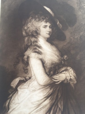Antiker Druck Die Herzogin von Devonshire von Thomas Gainsborough um 1901 Gemälde