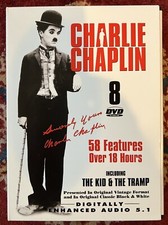 Charlie Chaplin  (B&W) Collection 58 Features 8 DVD 18 Hours| Pre Owned