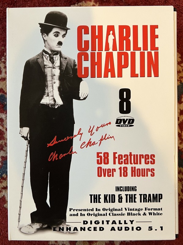 Charlie Chaplin  (B&W) Collection 58 Features 8 DVD 18 Hours| Pre Owned