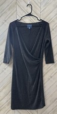 Simply Vera Vera Wang Sweater Dress Medium Gray Above Knee/Knee Length 