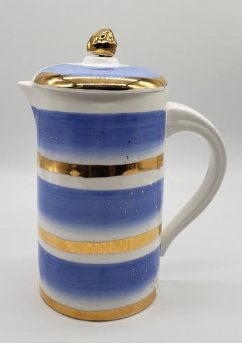 Suite One Studio ANTHROPOLOGIE French Press MIMIRA Blue Gold Flake - Picture 2 of 15