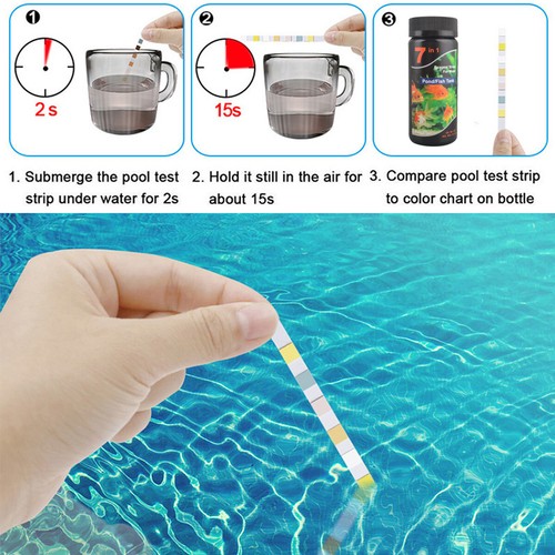 100/50x Aquarium Test Strips Fish Tank 7IN1 PH Water Test Strips Kit Freshwater- - Picture 4 of 12
