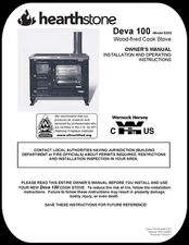 Hearthstone Deva 100 8220 User Manual Instructions Coil Bound