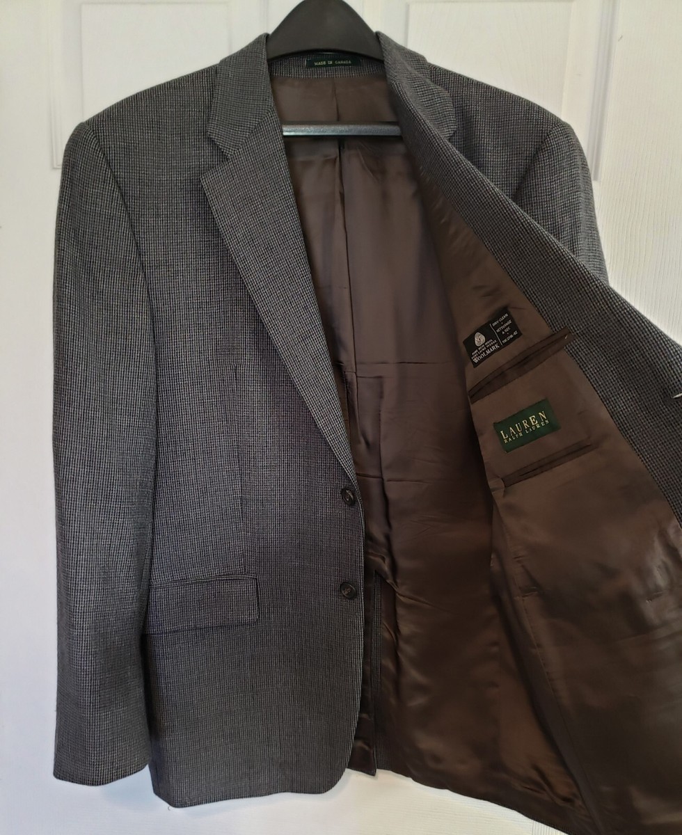Ralph Lauren RN 90736, 2-Button 100% Lambswool Blazer 41R Ralph Lauren RN 90736, 2-Button 100% Lambswool Blazer 41R