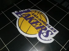 LA Lakers 3D NBA Logo wall mount. 3D Printed 8 Inch by 5 Inch.  3D Logo sign!