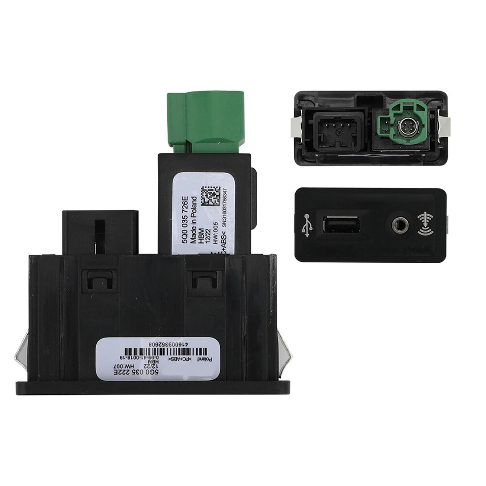 CarPlay Media AUX USB AMI Input Port 5G0035222E Socket For VW Golf MK7 GTI 17-21 - Image 2 of 4