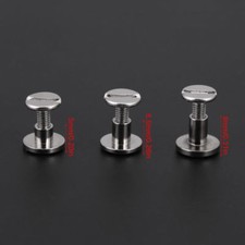 20pcs Flat Head Brass Solid Stud Screw Nail Rivets Leather Craft Wallet Belt DIY
