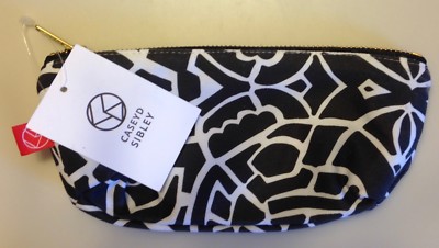 Canvas Clutch Bag Black/White by Casey D. Sibley, Reno NV Hand-Drawn and Painted