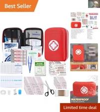 Lightweight 276PC First Aid and Emergency Supplies Kit - Waterproof & Portable