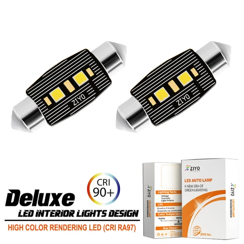 6418 LED Festoon 36mm 1.42in C5W White Interior Light License Plate Light Bulbs