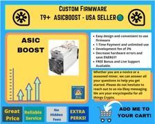 📑 Custom Firmware For T9+ (Up to 50% profit) ASICBOOST - USA SELLER🌎