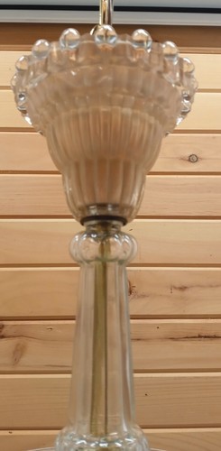 Antique/Vtg 1930s-40s Art Deco Nouveau Chandelier Glass Ceiling Light Fixture - Picture 11 of 24