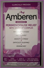 Amberen Advanced Perimenopause Relief Smart-B Complex - 60 Capsules - Exp: 06/26