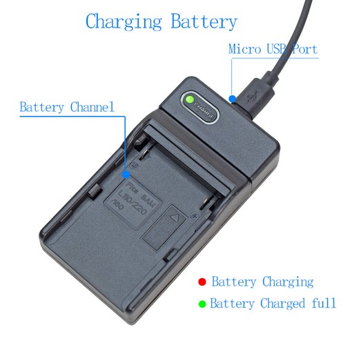 Batteria o Caricabatterie per Samsung SB-L110 SC-D23 SC-D24 SC-D55 SC-D590 SCD77 Cam - Foto 39 di 41