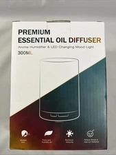 ASAKUKI 300ML Essential Oil Diffuser Quiet 5-in-1 Premium Humidifier Natural