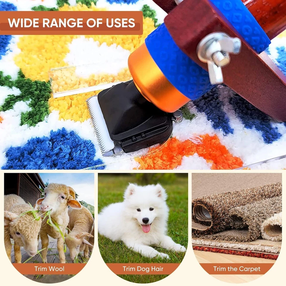 Aomdom Carpet Trimmer 200W Rasoio Tufting Velocità Regolabile Tosatrice Tufting - Immagine 4 di 4