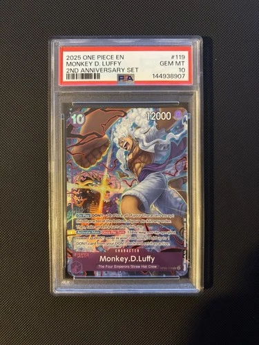 Monkey D Luffy OP05-119 One Piece 2nd Anniversary - PSA 10 Gem Mint