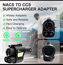 NACS to CCS1 Charging Adapter for Tesla Supercharger CCS Adapter, C, Black 