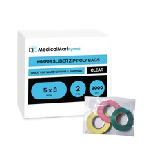 Clear Reclosable Slider Bags 2 Mil 5" x 8" Plastic Storage 2000 Pieces