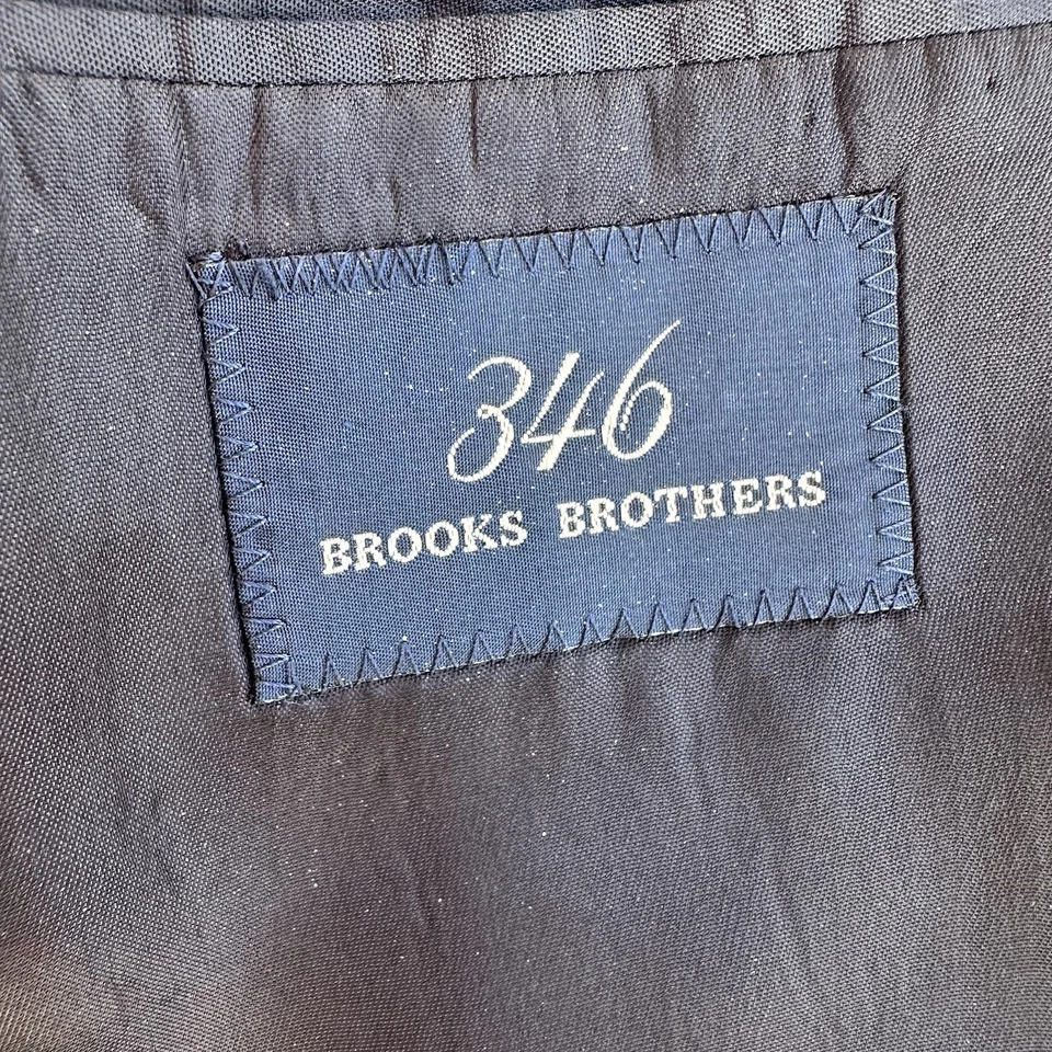 Blazer Brooks Brothers 346 Azul Marino Botones Dorados 100% Lana Hombre Talla 44 Corto Foto 3 de 4