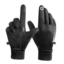 Kids Winter Warm Gloves for Boys Girls 3-15 Years Running L 8-10years Black