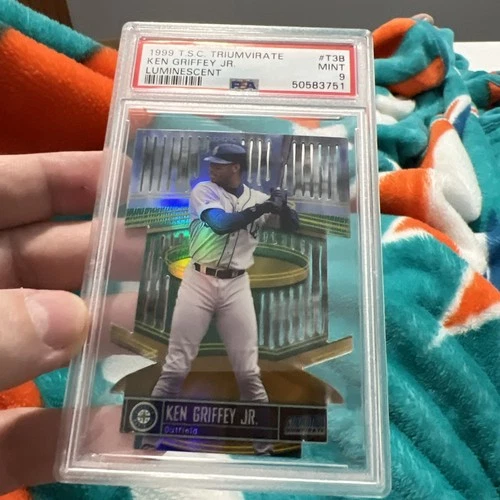 1999 Topps Stadium Club - Triumvirate Ken Griffey Jr #T3B Luminescent PSA 9
