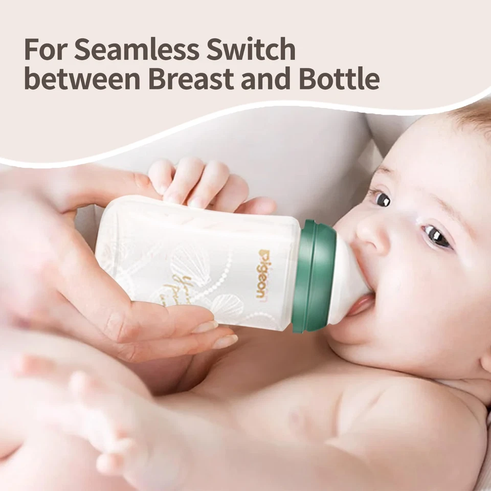 Juego de regalo de alimentación con biberón de vidrio para palomas con revestimiento de silicona Foto 3 de 4