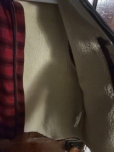 LL Bean Buffalo Plaid Sherpa Lined Wool Blend Vest Pockets Full Zip Size Medium  - Picture 7 of 8