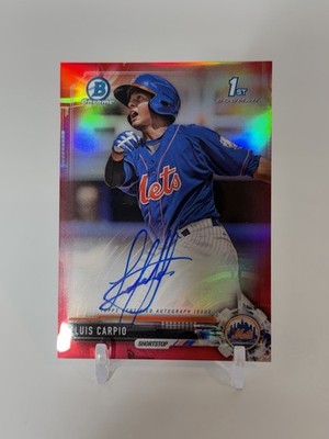 2017 Bowman - Chrome Prospect Autographs Luis Carpio #CPA-LCA Red Refractor /5