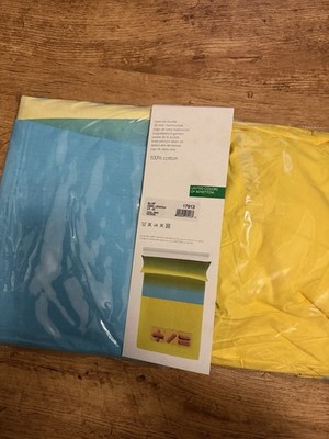United colors Of Benetton Bettwäsche Set Double - Baumwolle - gelb hellblau Farbverlauf