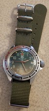 Vintage USSR Vostok Komandirskie Soviet Paratrooper Wind-Up Watch Keeps Time