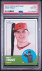 2012 Topps Heritage #207 Mike Trout PSA 8