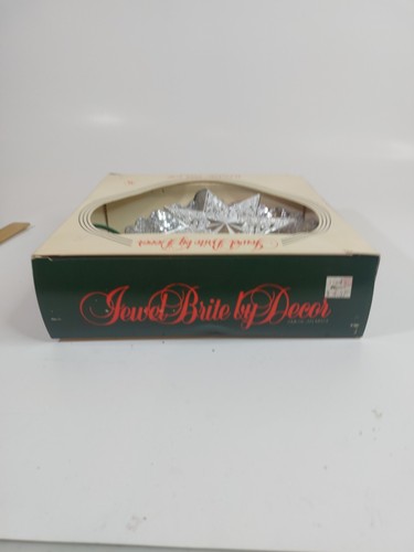 Vintage Jewel Brite by Decor Electric Tree Top Silver Star Lit Christmas Topper - Picture 7 of 8