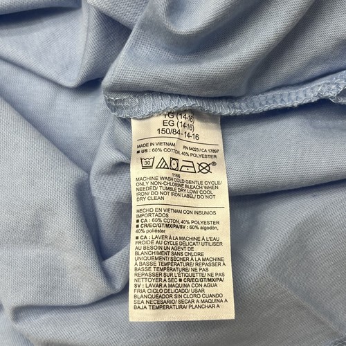 Old Navy Blue Uniform Jersey-Knit Short Sleeve Polo Girls Size X-Large (14-16) - Picture 3 of 8