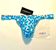 N2N Bodywear Size L Hawaii Springs Swim w/Built-in Adjustable C-Ring - Aqua