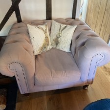 Swoon Winchester Blush Easy Velvet MTO Accent Armchair RRP £1,419