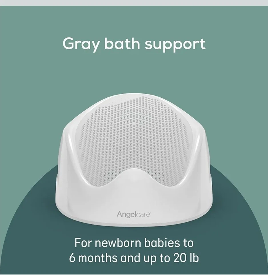 Soporte de baño para bebé Angelcare (gris) | Ideal para bebés menores de 6 meses Foto 2 de 4