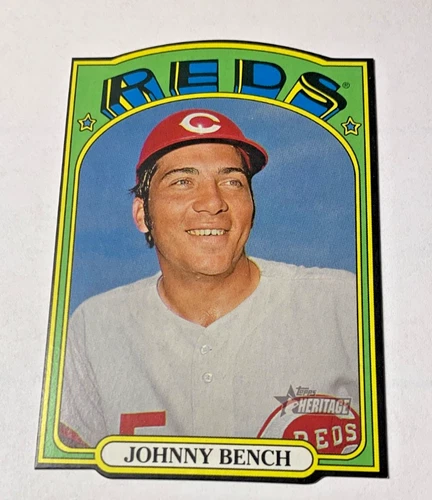 2021 TOPPS HERITAGE BASEBALL JOHNNY BENCH  DIE CUT 72DC-8 MINT