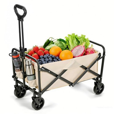 150KG Bollerwagen Faltbar Offroad Schwarz Transportwagen Handwagen Strandwagen