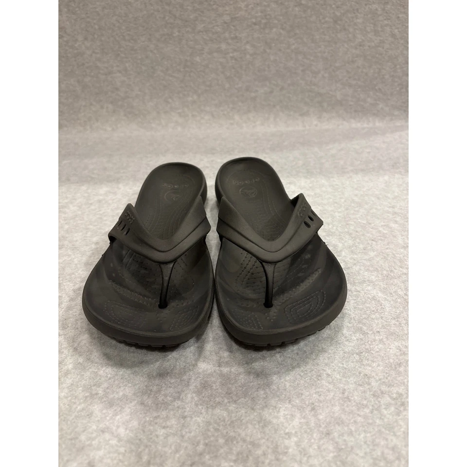 Crocs Kadee Women's Size 11 Black Lightweight Waterproof Thong Sandals Slippers - Image 3 of 4